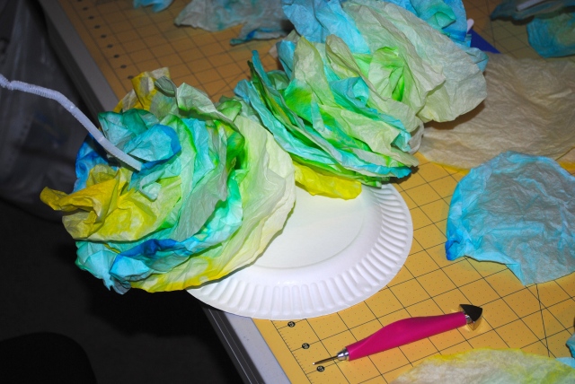 making sea coral out of coffee filters