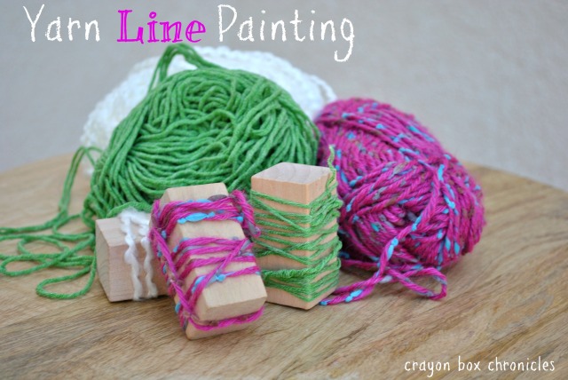 Yarn Line Painting @ Crayon Box Chronicles