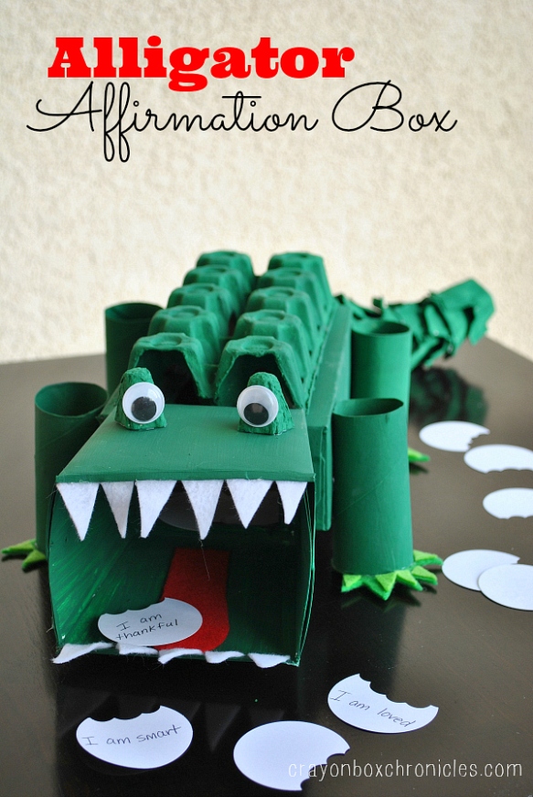 Alligator Affirmation Box - Showing Kids Love with Words of Encouragement by Crayon Box Chronicles