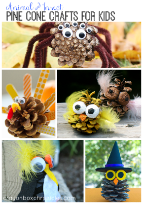 Animal Pine Cone Crafts for Kids