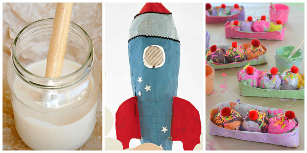Easy Paper Mache Crafts and Glue Recipe for Kids